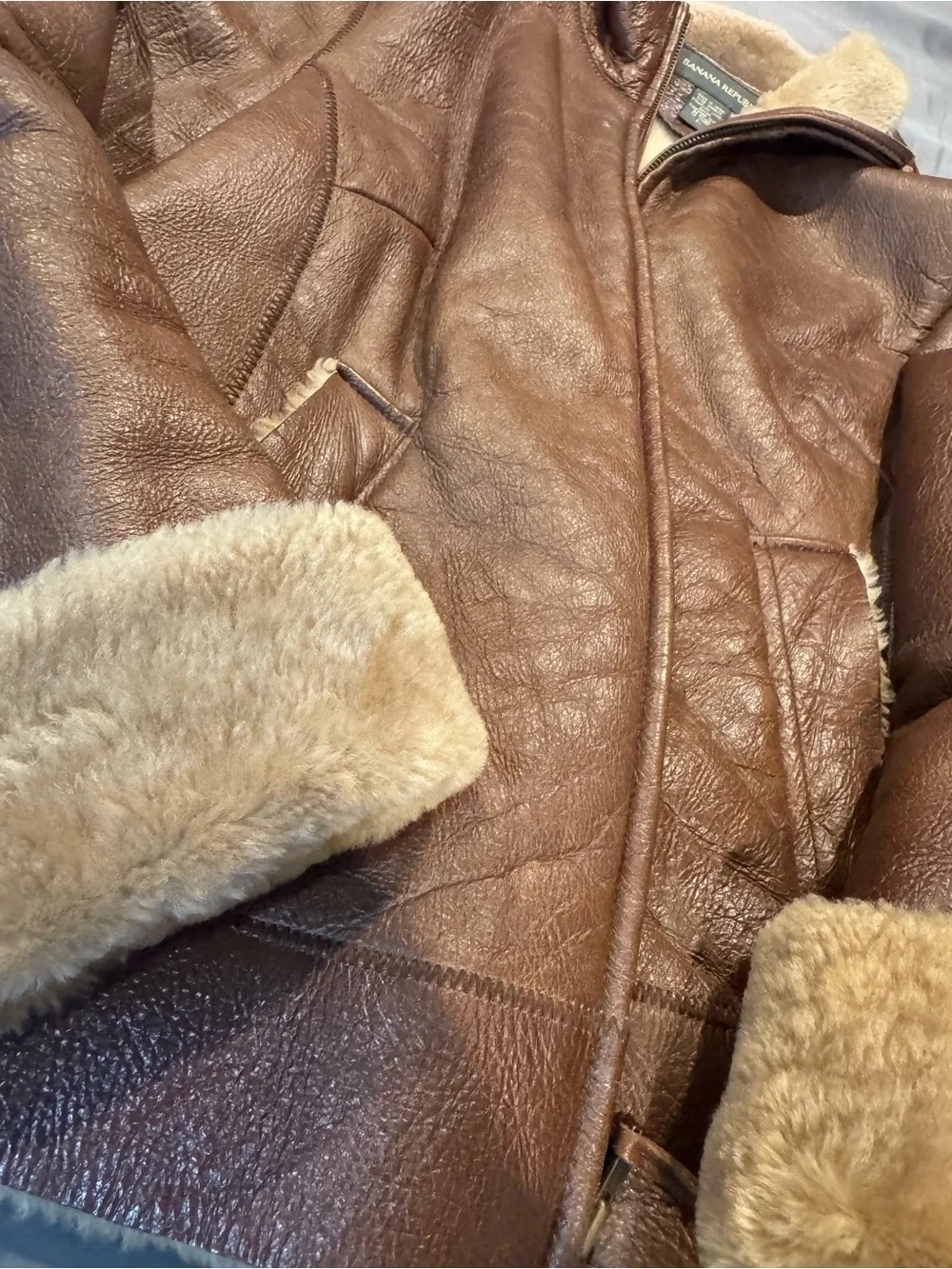 Banana Republic’s leather jacket